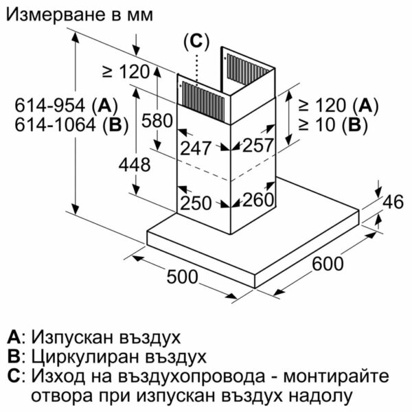 Аспиратор Bosch DWB67CM50