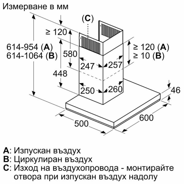 Аспиратор Bosch DWB67LM50