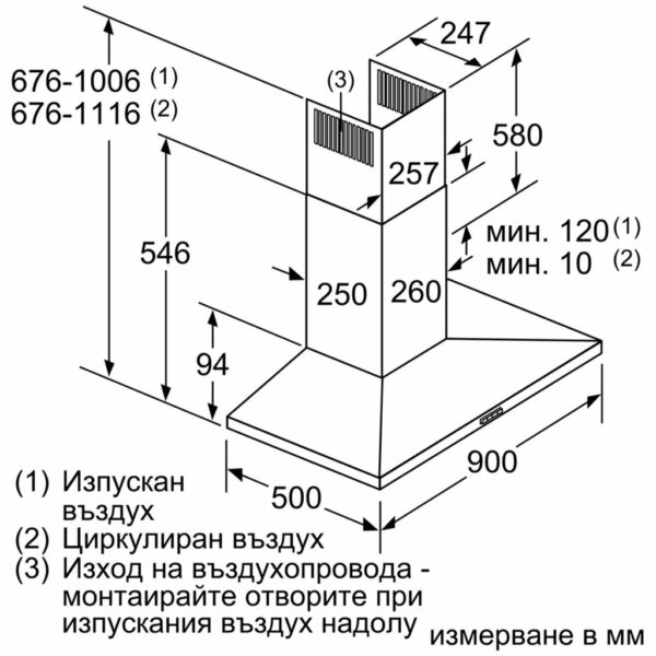 Аспиратор Bosch DWQ96DM50