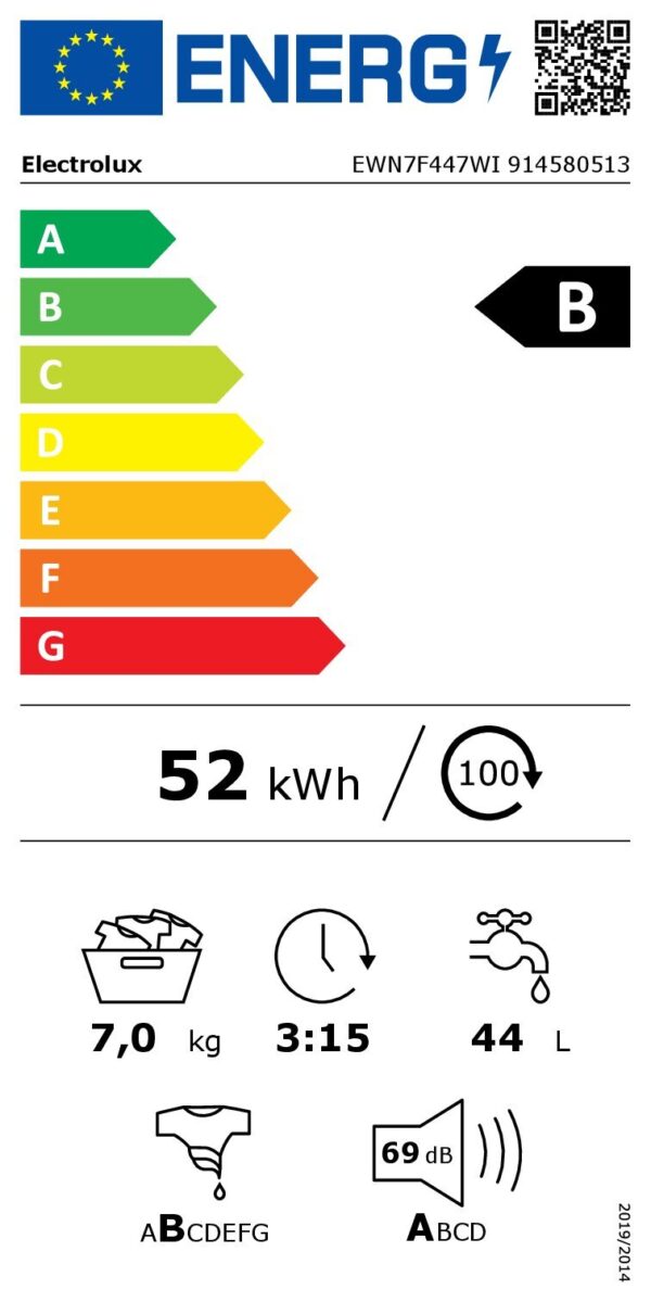 Пералня Electrolux EWN7F447WIN