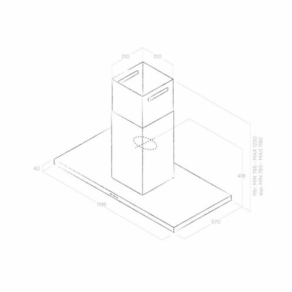 Аспиратор островен Elica Thin Island - Image 5
