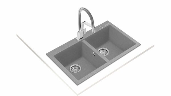 Мивка за вграждане Teka FORSQUARE 2B 790 TG каменно сива - Image 2