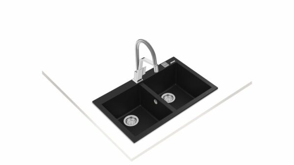Мивка за вграждане Teka FORSQUARE 2B 790 TG черна - Image 2