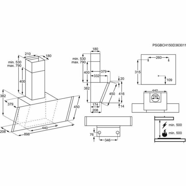 Аспиратор Zanussi ZHV94750BA