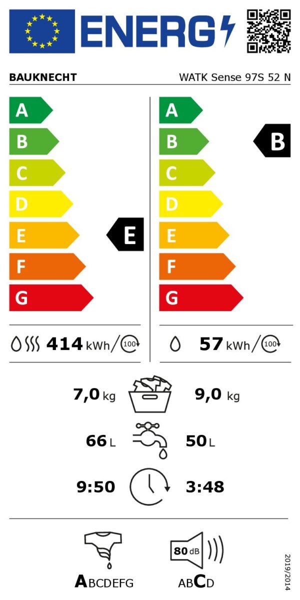 Пералня със сушилня Bauknecht WATK Sense 97S 52 N