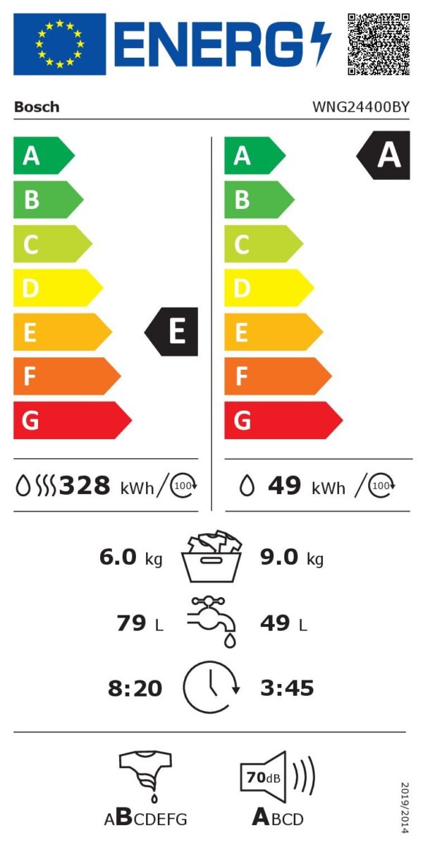 Пералня със сушилня Bosch WNG24400BY