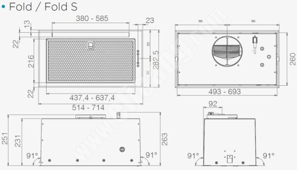Аспиратор Elica Fold BL 72 - Image 3