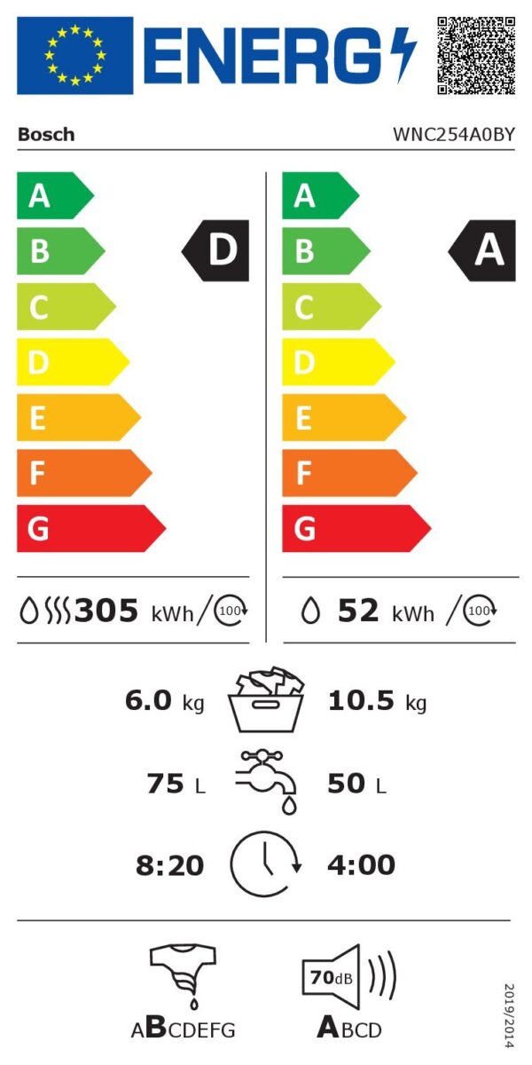 Пералня със сушилня Bosch WNC254A0BY