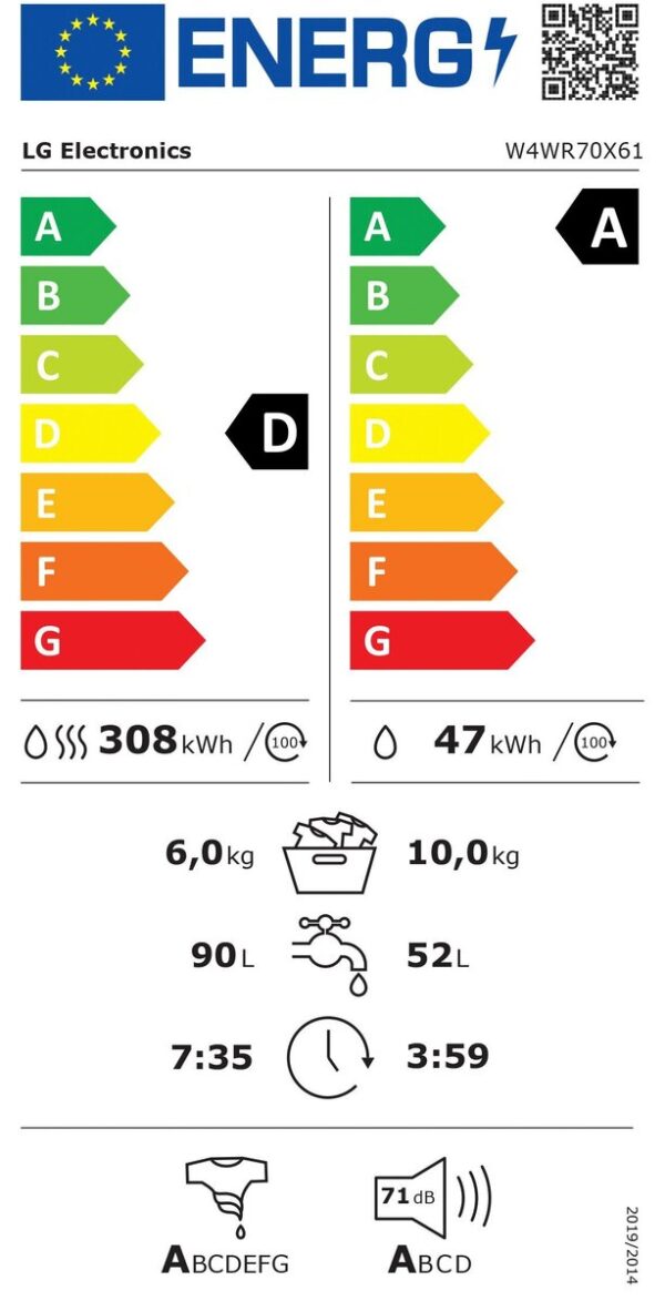 Пералня със сушилня LG W4WR70X61 - Image 4